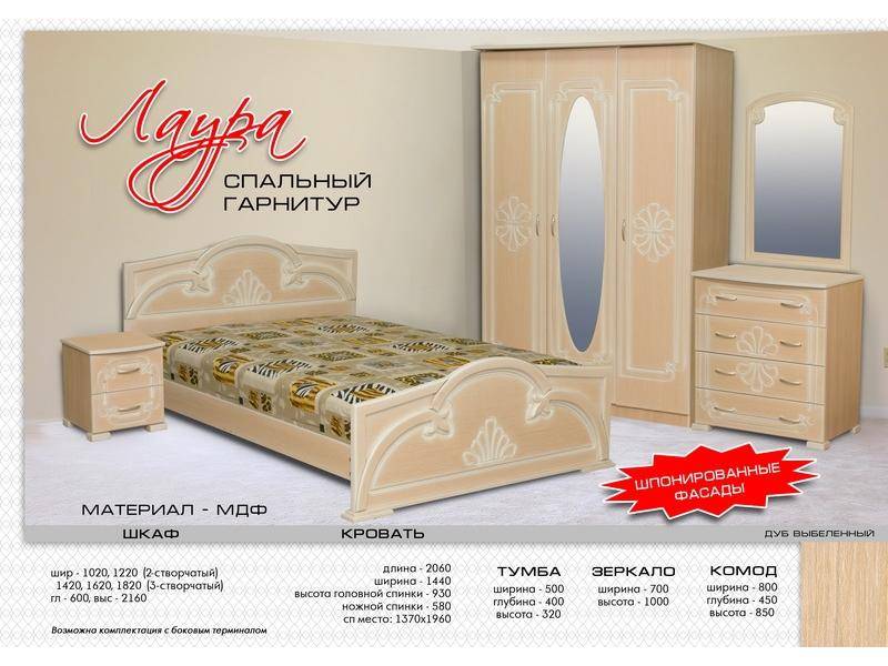 спальный гарнитур лаура в Нижневартовске