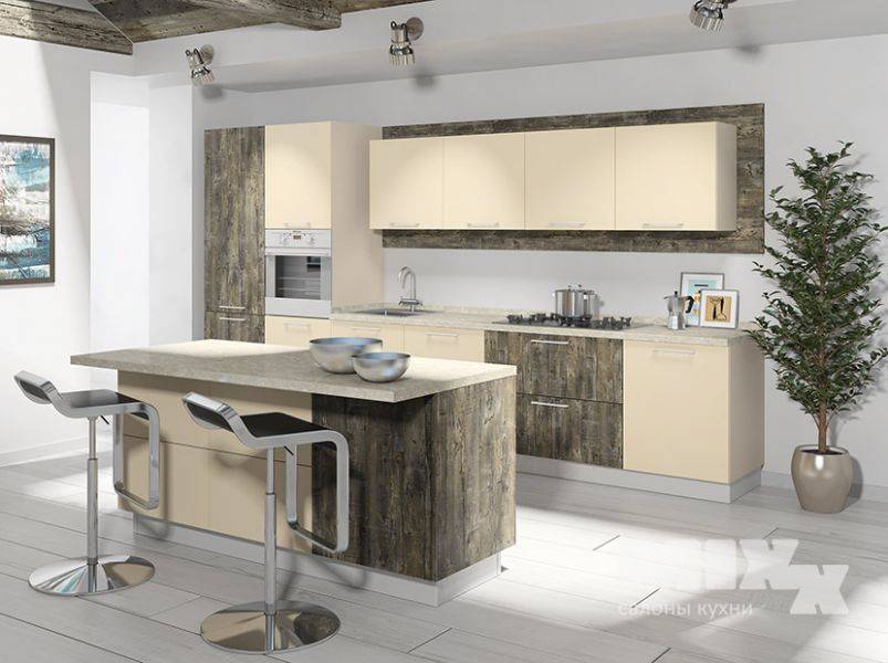 кухня современная с островом фратта в Нижневартовске