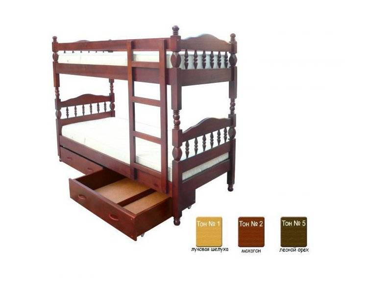 кровать двухъярусная ретро из массива в Нижневартовске