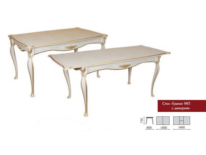 стол гранат мп с декором в Нижневартовске