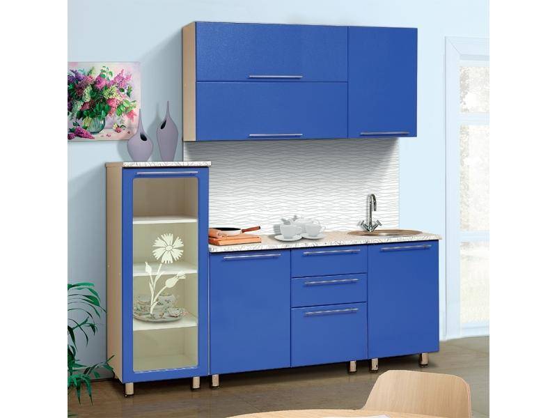 синий набор для кухни с буфетом василек в Нижневартовске