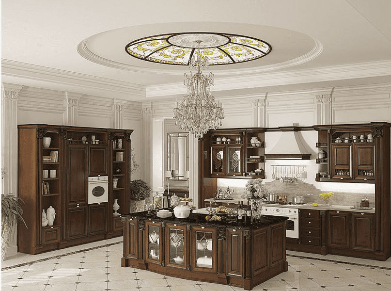 классическая кухня с островом турин в Нижневартовске