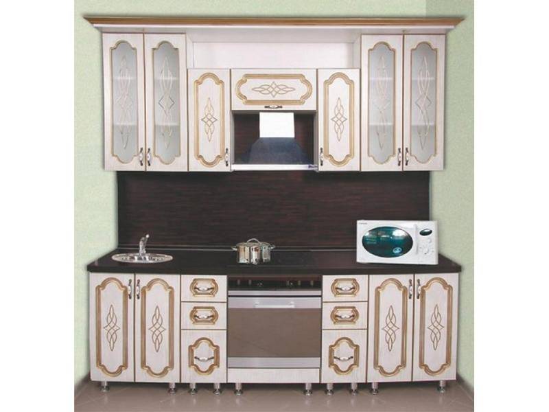 кухня прямая «вензель золотой» в Нижневартовске