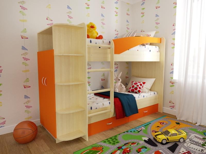 двухъярусная кровать со шкафом мая в Нижневартовске