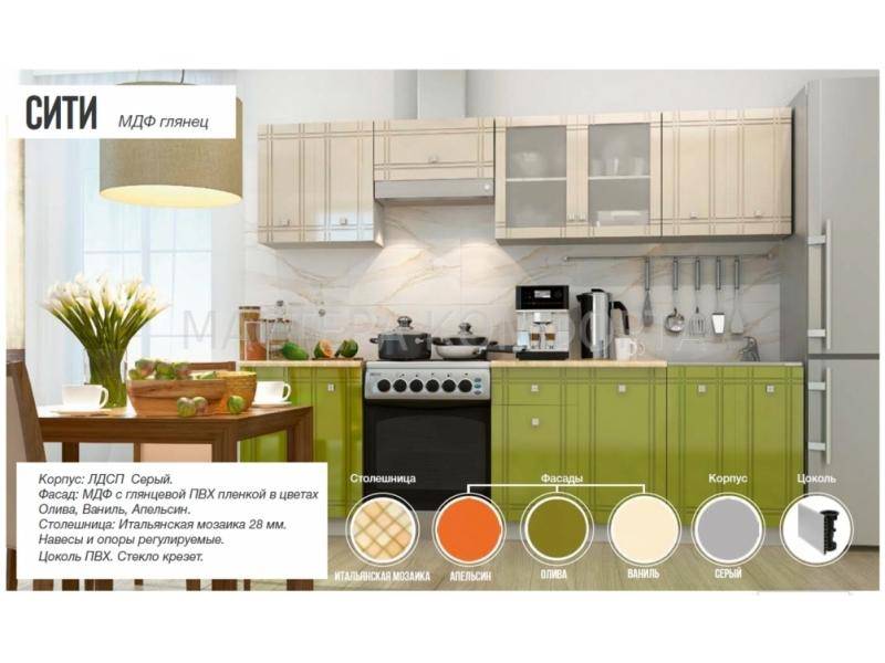 кухня мдф пвх сити в Нижневартовске
