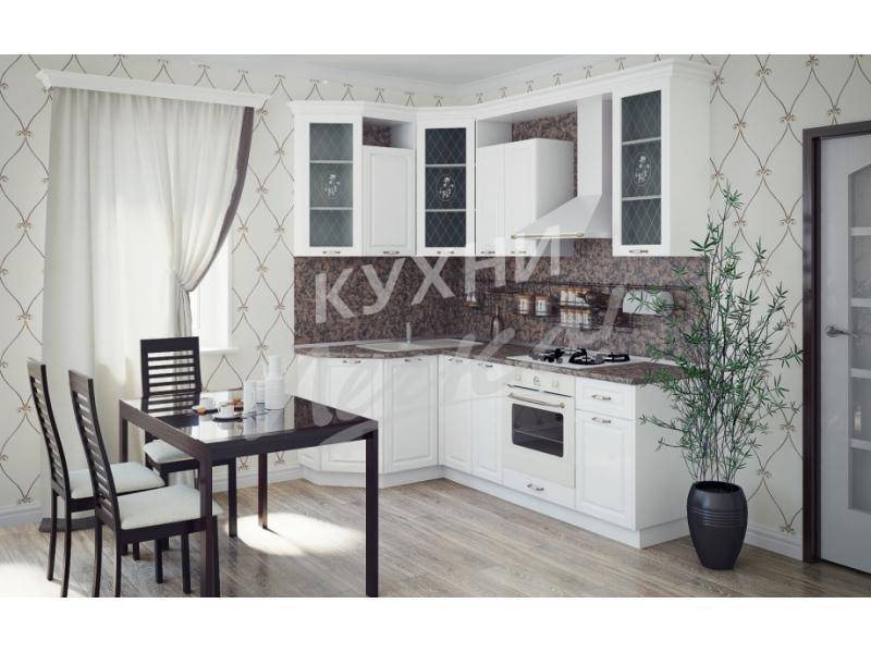 белая угловая кухня в Нижневартовске