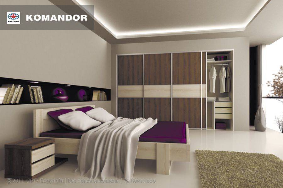 шкаф-купе в спальню 071 в Нижневартовске