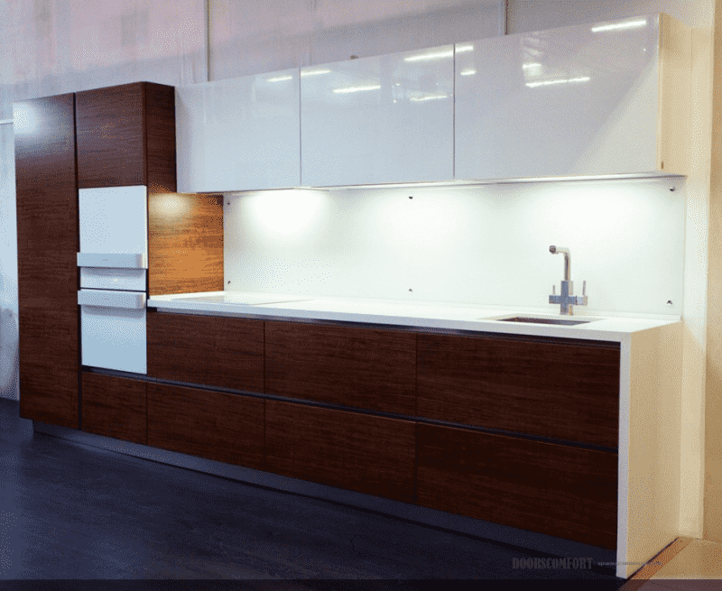 кухня из натурального шпона американский орех в Нижневартовске