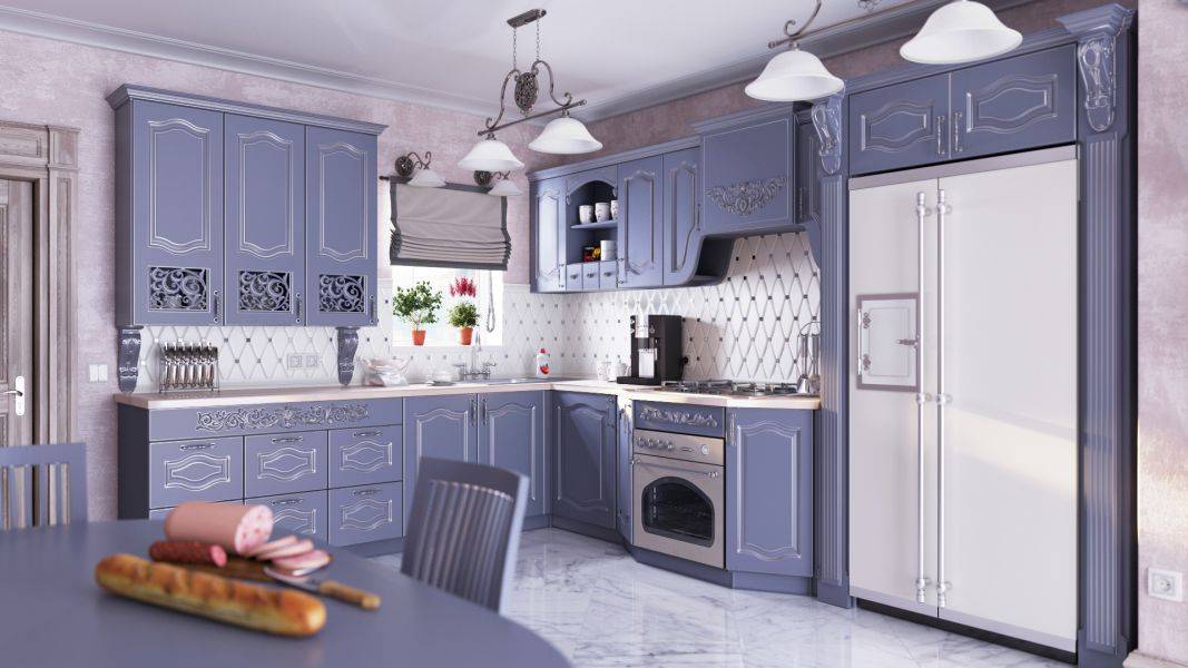 классическая сиреневая кухня изабелла в Нижневартовске