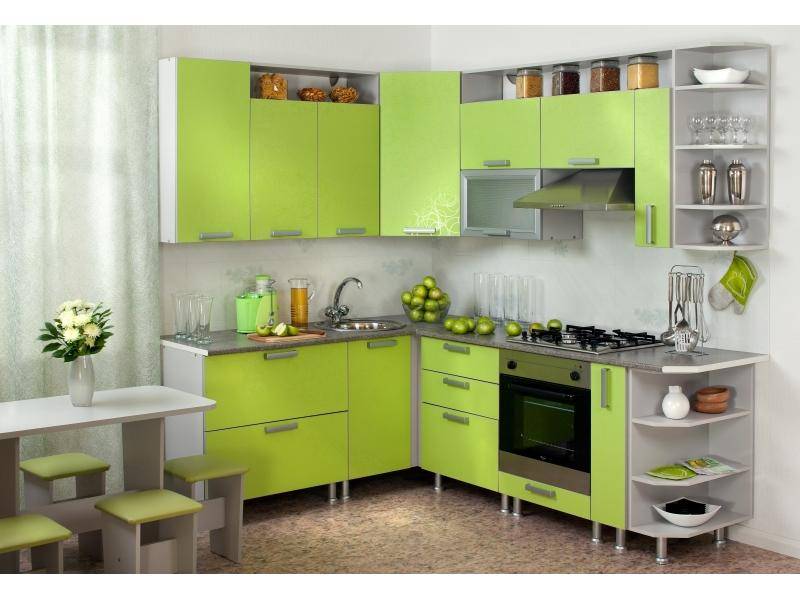 кухня техно зеленая в Нижневартовске