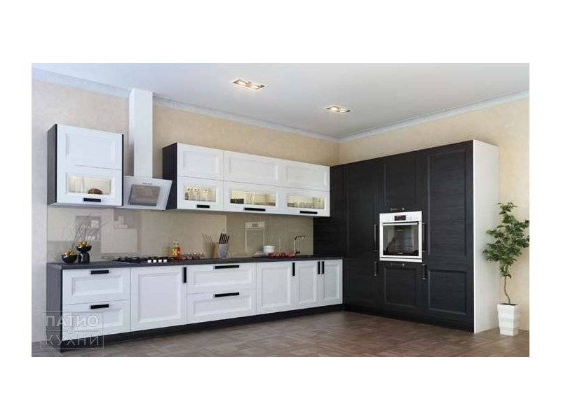 кухня alba угловая (черно-белая) в Нижневартовске