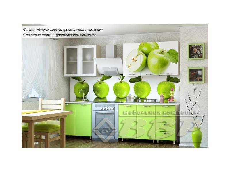 кухня с фотопечатью яблоко в Нижневартовске
