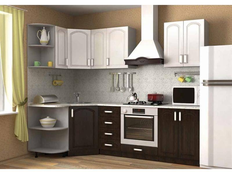 угловая кухня с полками в Нижневартовске