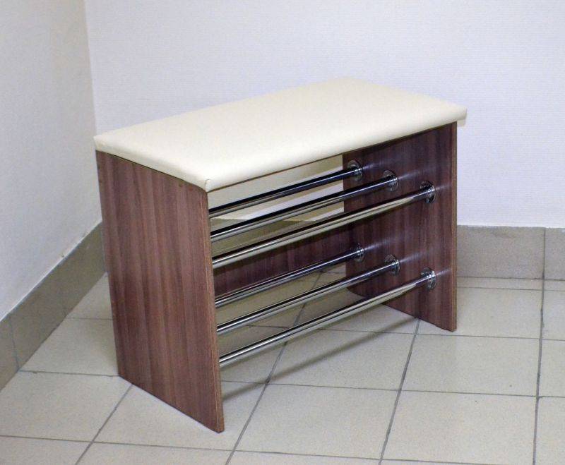 обувница открытая, ясень шимо темный, к/з молочный в Нижневартовске