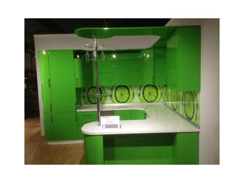 угловая кухня эмаль зеленое яблоко в Нижневартовске