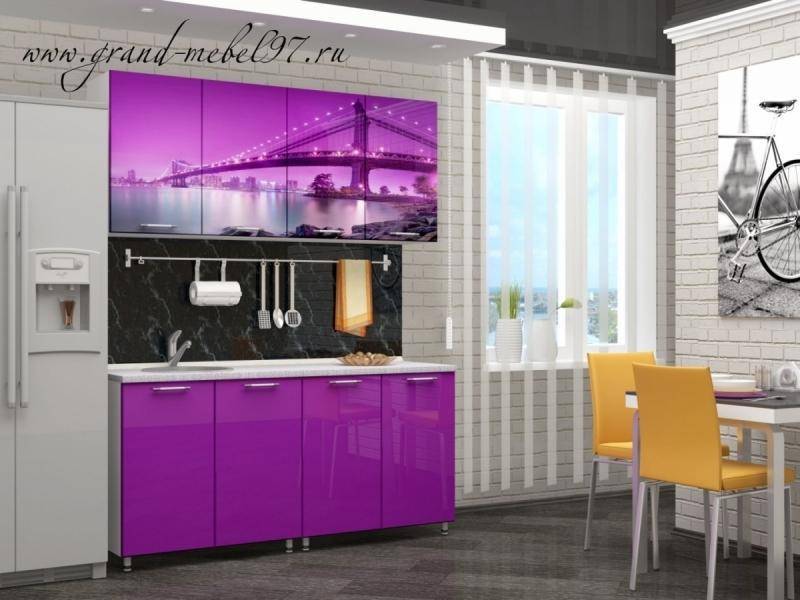 кухня с фотопечатью 042 в Нижневартовске