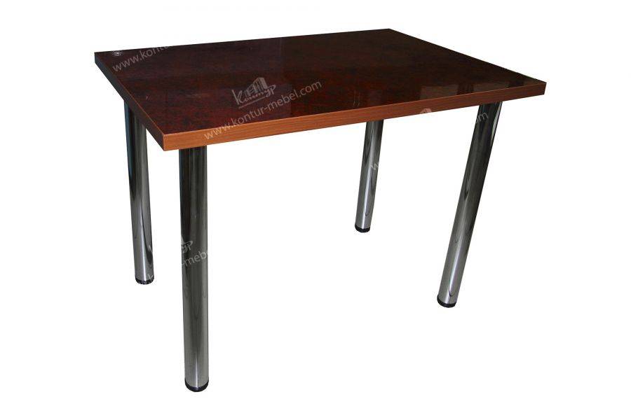 стол кухонный на прямых хром опорах в Нижневартовске