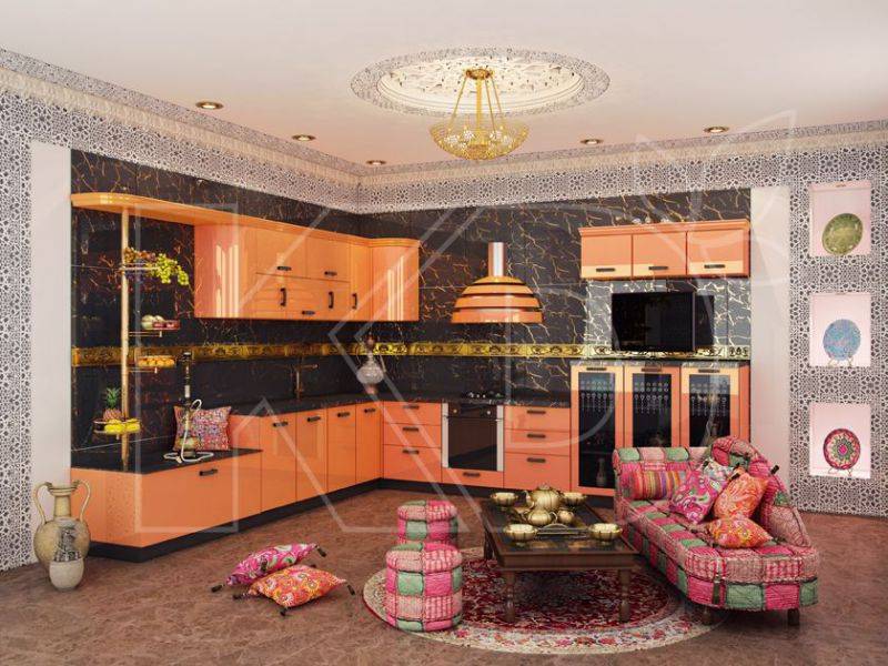 кухня в восточном стиле махараджи в Нижневартовске