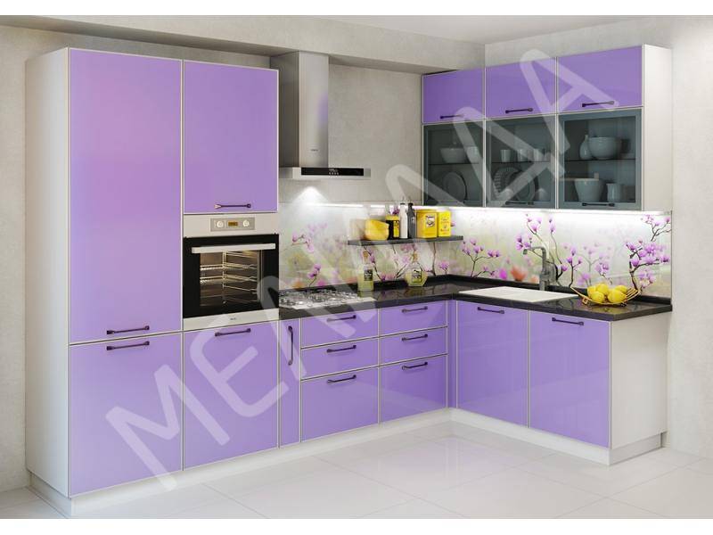 кухня сиреневый глянец в Нижневартовске