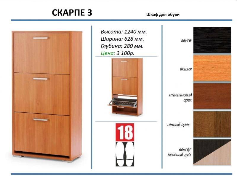 шкаф для обуви скарпе 3 в Нижневартовске