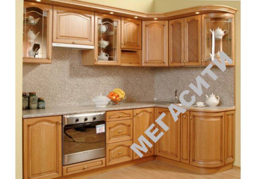 кухонный гарнитур из массива дерева ровена в Нижневартовске