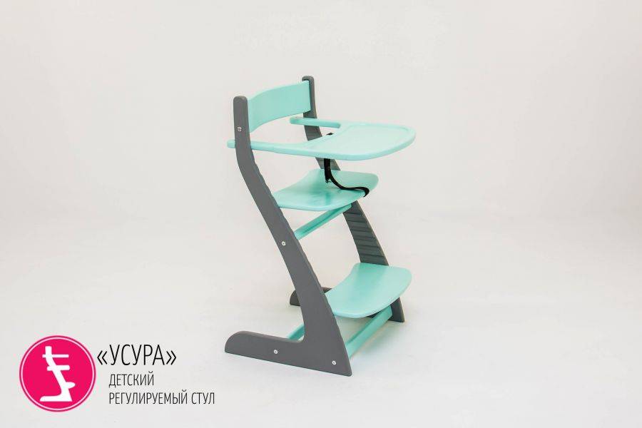 детский растущий регулируемый стул усура графит-мятный в Нижневартовске