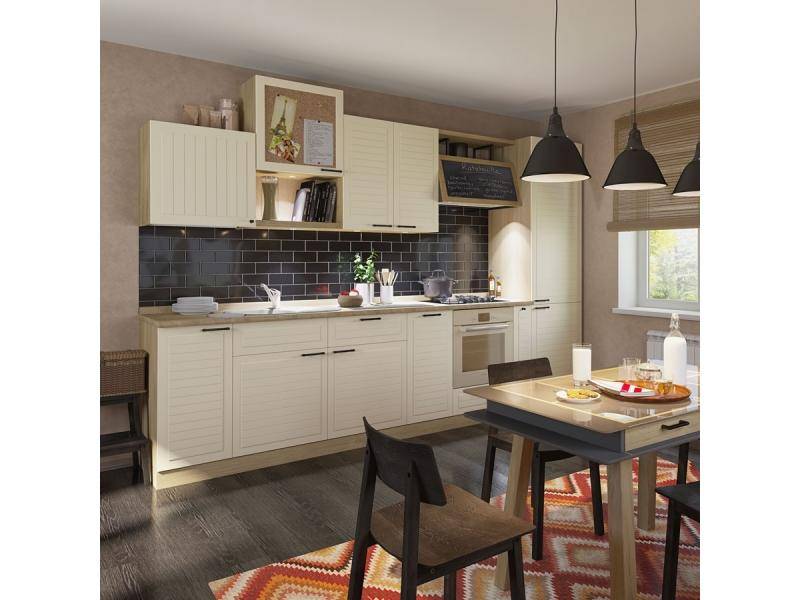 бежевый кухонный гарнитур страйп в Нижневартовске