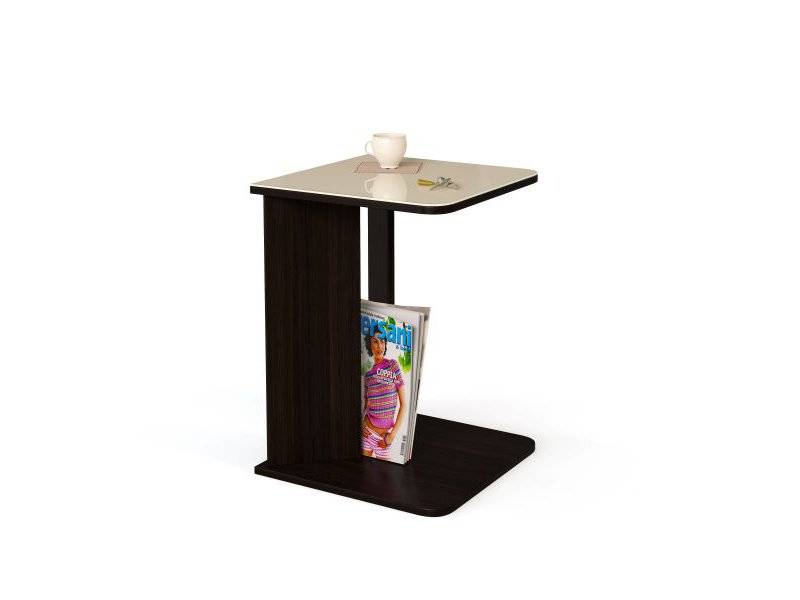 стол журнальный эдем-01 со стеклом в Нижневартовске