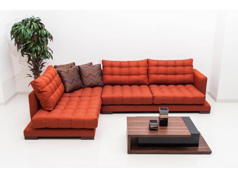 низкий диван в оранжевом цвете луиза 7 в Нижневартовске
