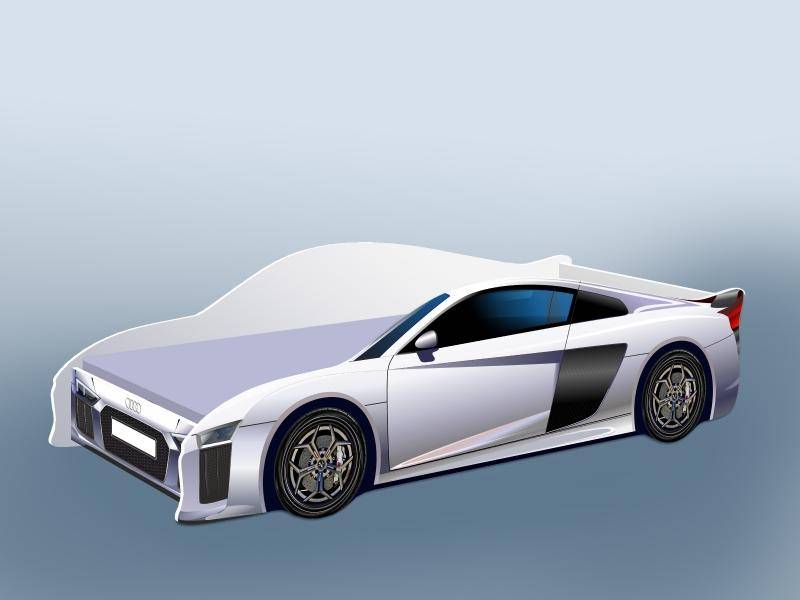 кровать-машина ауди белая в Нижневартовске