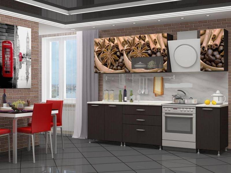 кухня с фотопечатью кофейные зерна в Нижневартовске