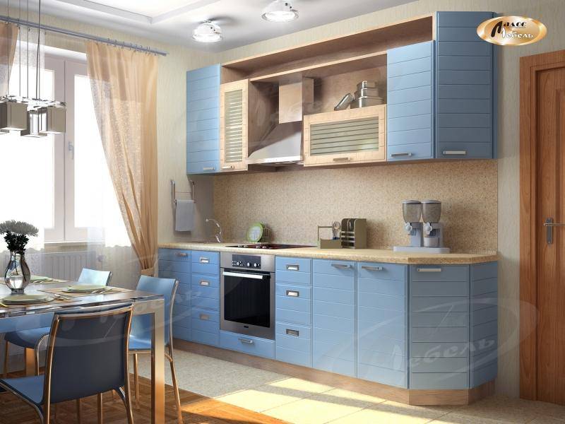 кухня прямая «голубой свет тигра» в Нижневартовске