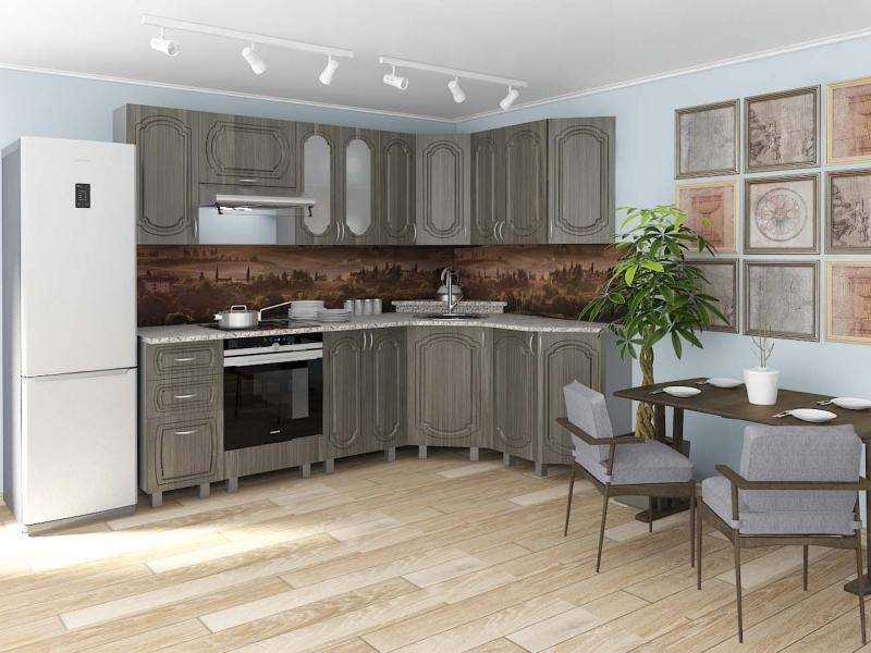 кухня угловая валерия серебряный орех в Нижневартовске