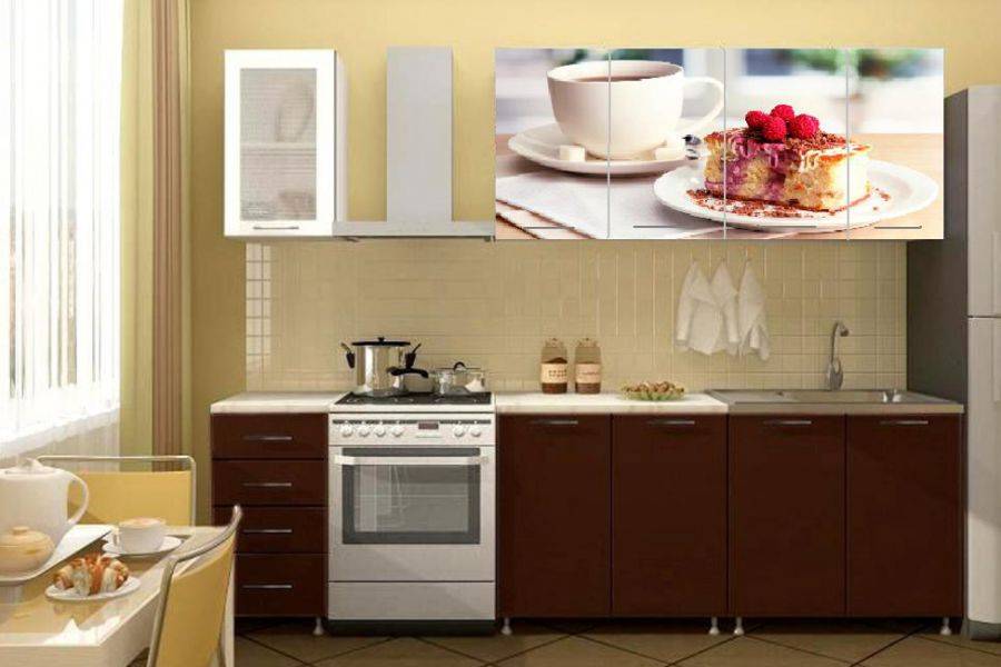 кухонный гарнитур с фотопечатью десерт в Нижневартовске