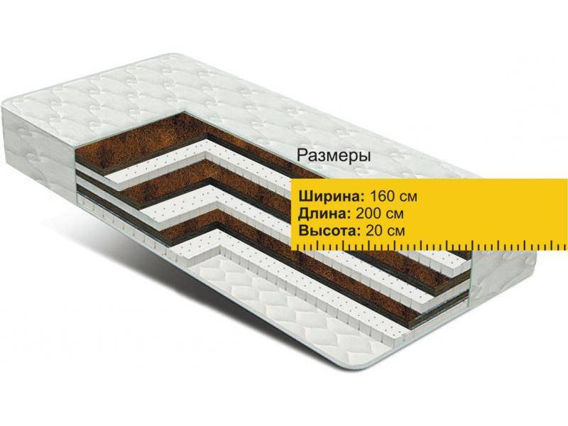 матрас сэндвич латекс+кокос в Нижневартовске