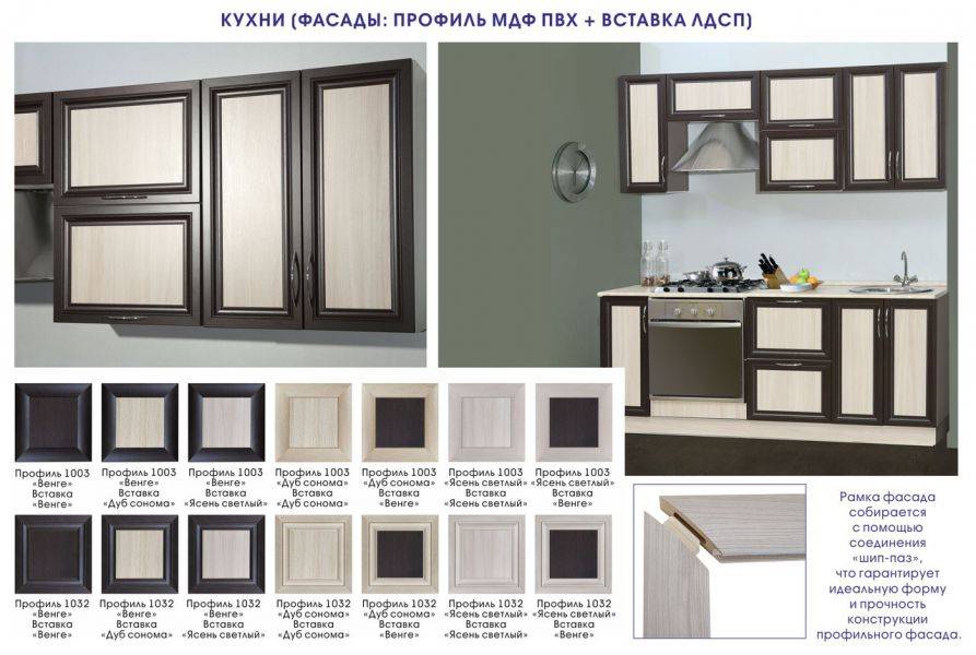 кухня с фасадом мдф пвх + вставка лдсп в Нижневартовске