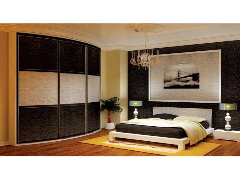 радиусный шкаф-купе в спальню в Нижневартовске