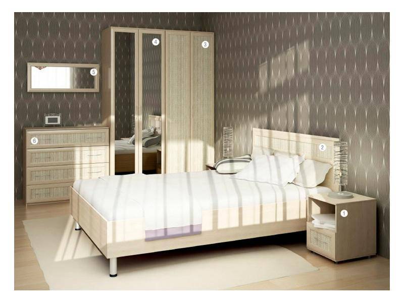светлая мебель в спальню смарт в Нижневартовске