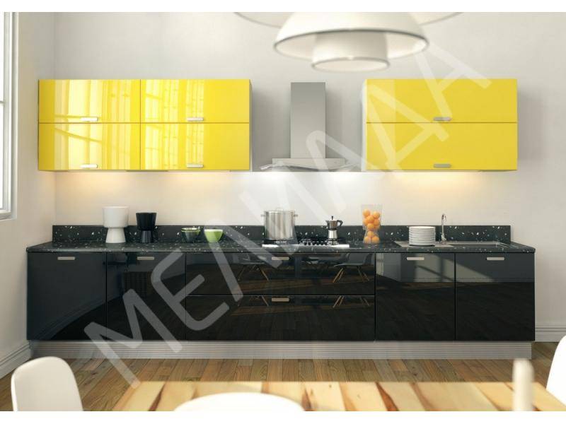 кухня желто-черная эмаль в Нижневартовске