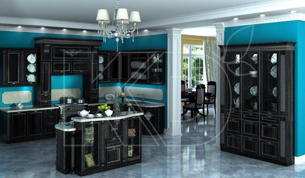 кухня виконт черный из массива бука в Нижневартовске