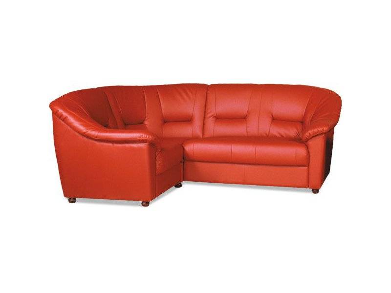 угловой красный кожаный диван в Нижневартовске