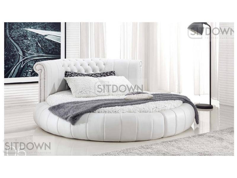 круглая кожаная кровать шабли в Нижневартовске