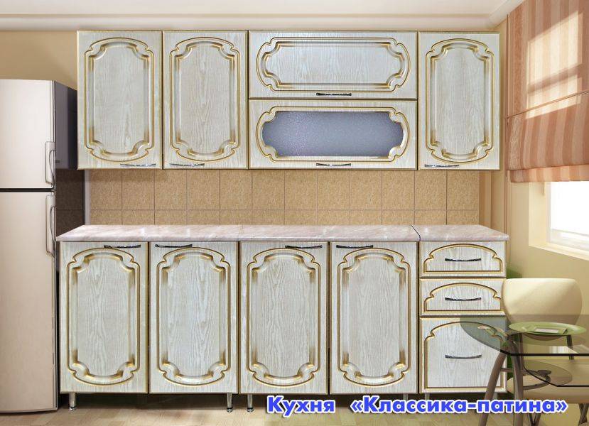 кухня прямая классика патина в Нижневартовске