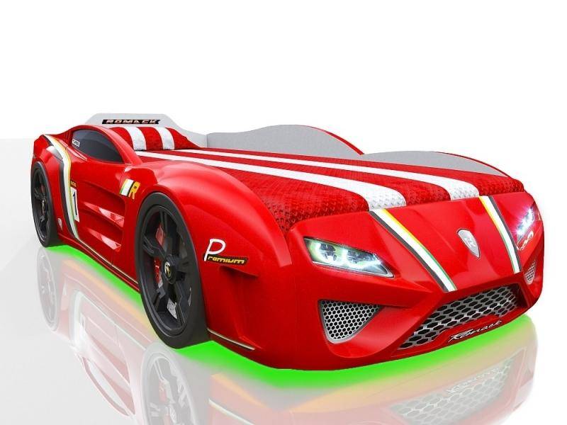 кровать-машина sportline красная в Нижневартовске