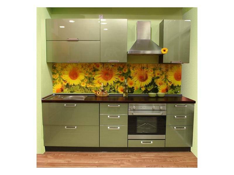 прямая кухня с фасадами из пластика алисия-2 в Нижневартовске