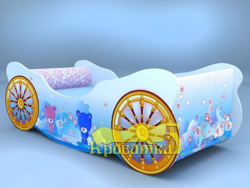 голубая кровать карета мишки в Нижневартовске