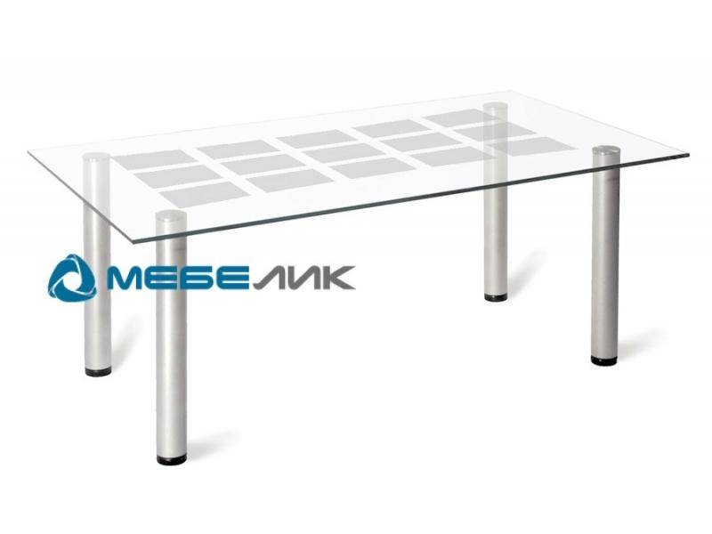 стол журнальный робер 11м металлик/прозрачное в Нижневартовске