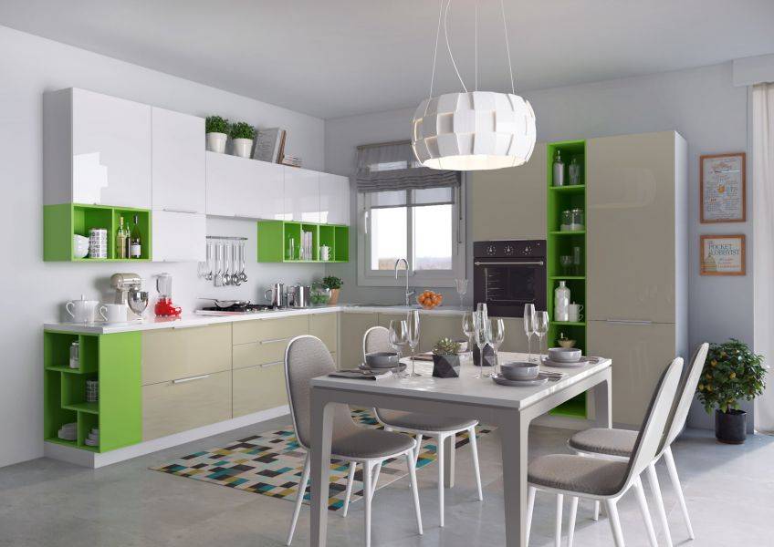 кухня с открытыми модулями радуга в Нижневартовске