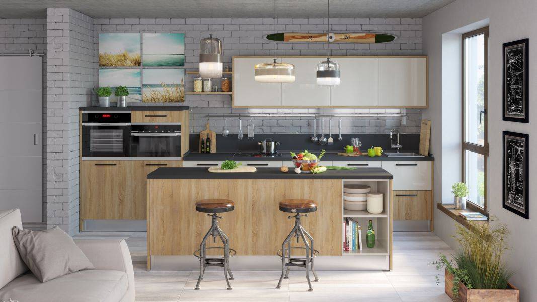 кухня в современном стиле франка-сантина в Нижневартовске