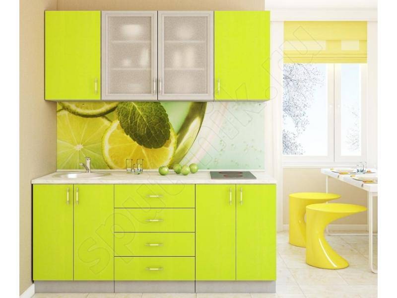 кухонный гарнитур прямой лайм в Нижневартовске
